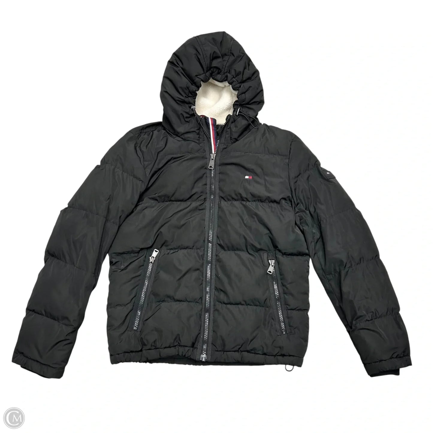 Coat Puffer & Quilted By Tommy Hilfiger In Black, Size: S