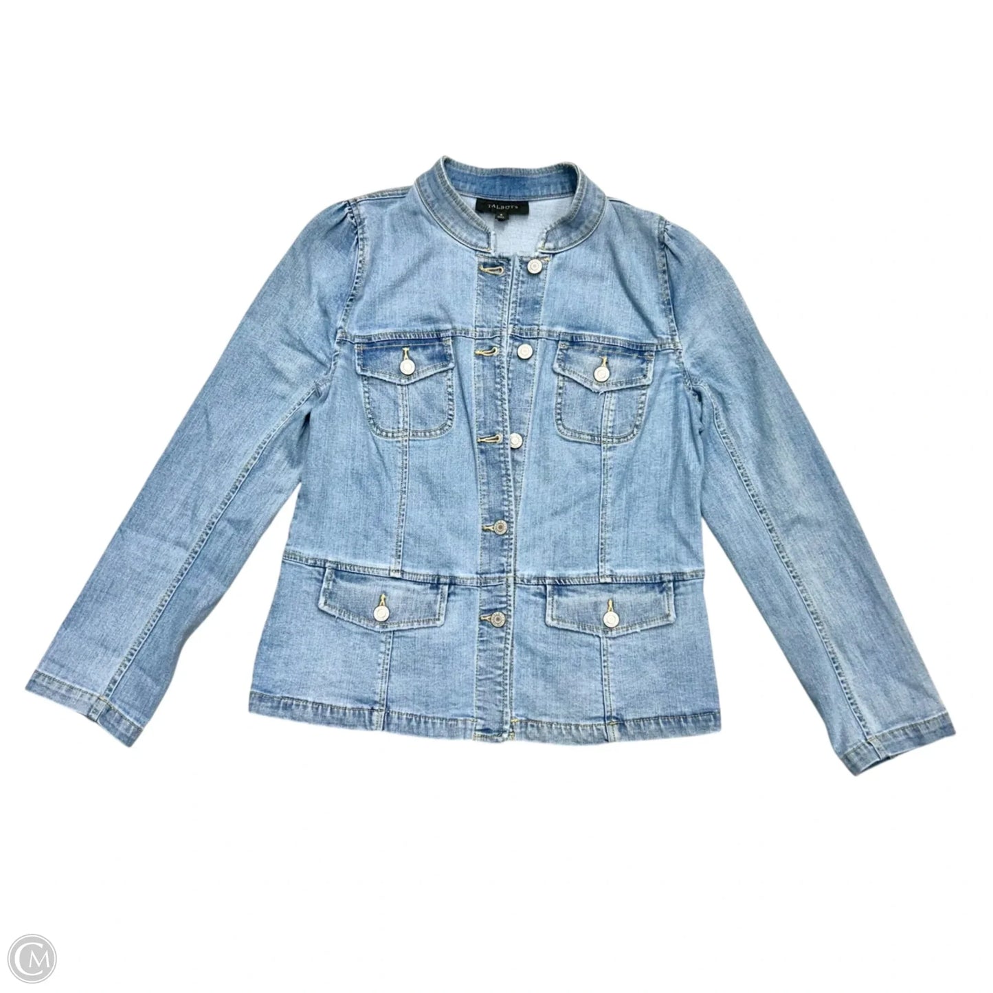 Jacket Denim By Talbots In Blue Denim, Size: M