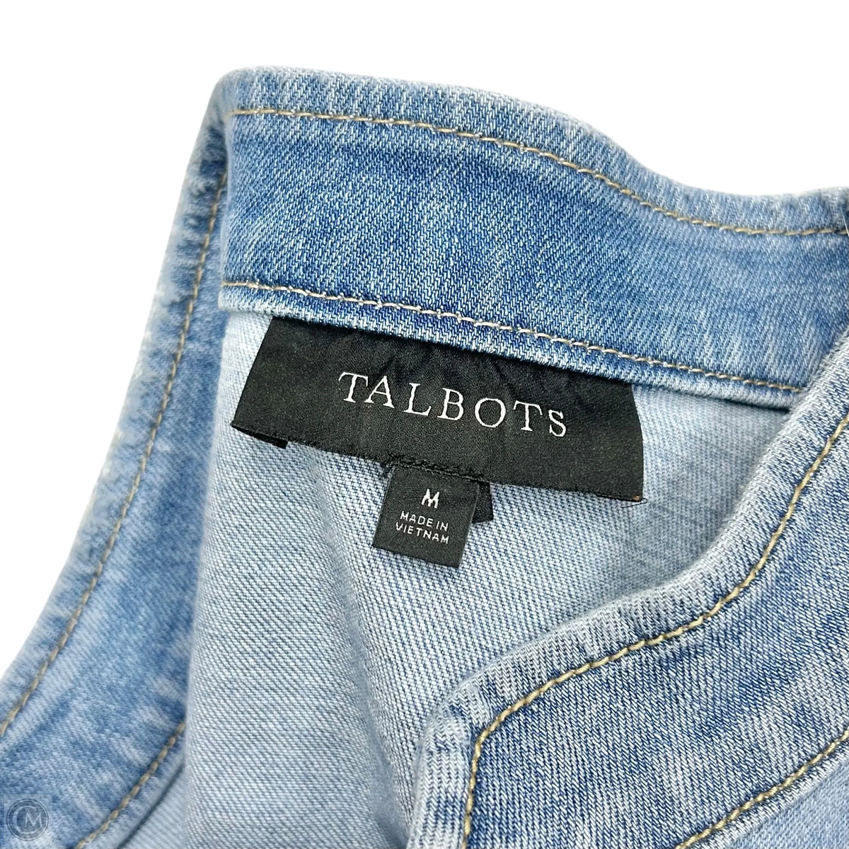 Jacket Denim By Talbots In Blue Denim, Size: M