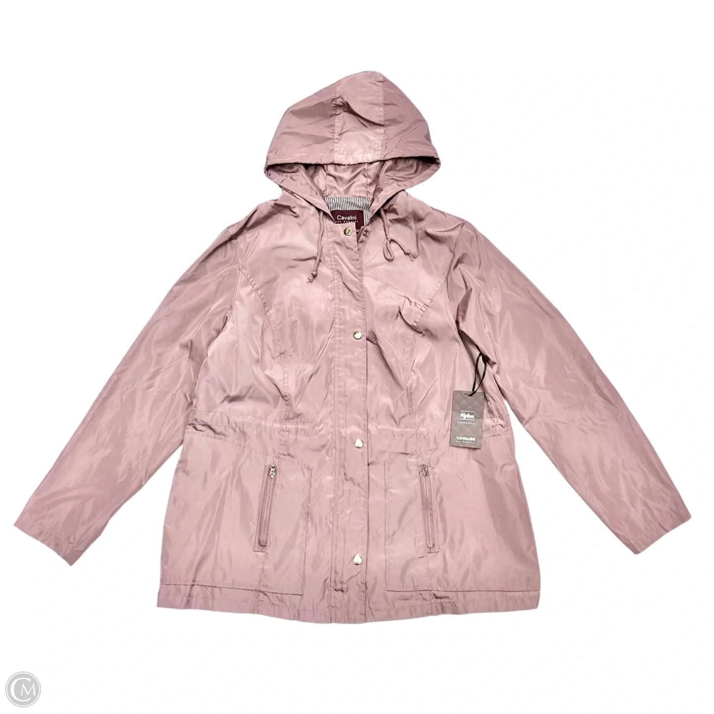 Coat Raincoat By Cavalini In Mauve, Size: 1x
