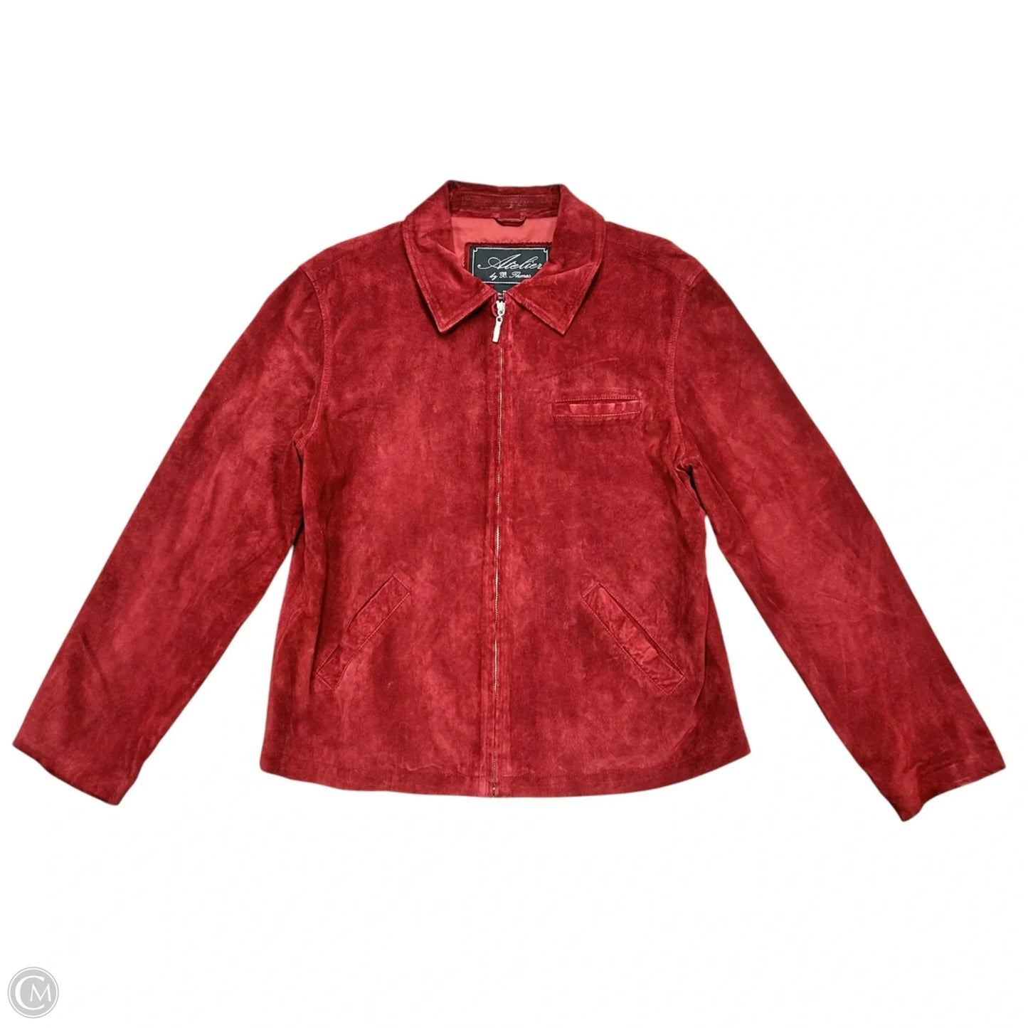 Jacket Leather By Atelier In Red, Size: Xl