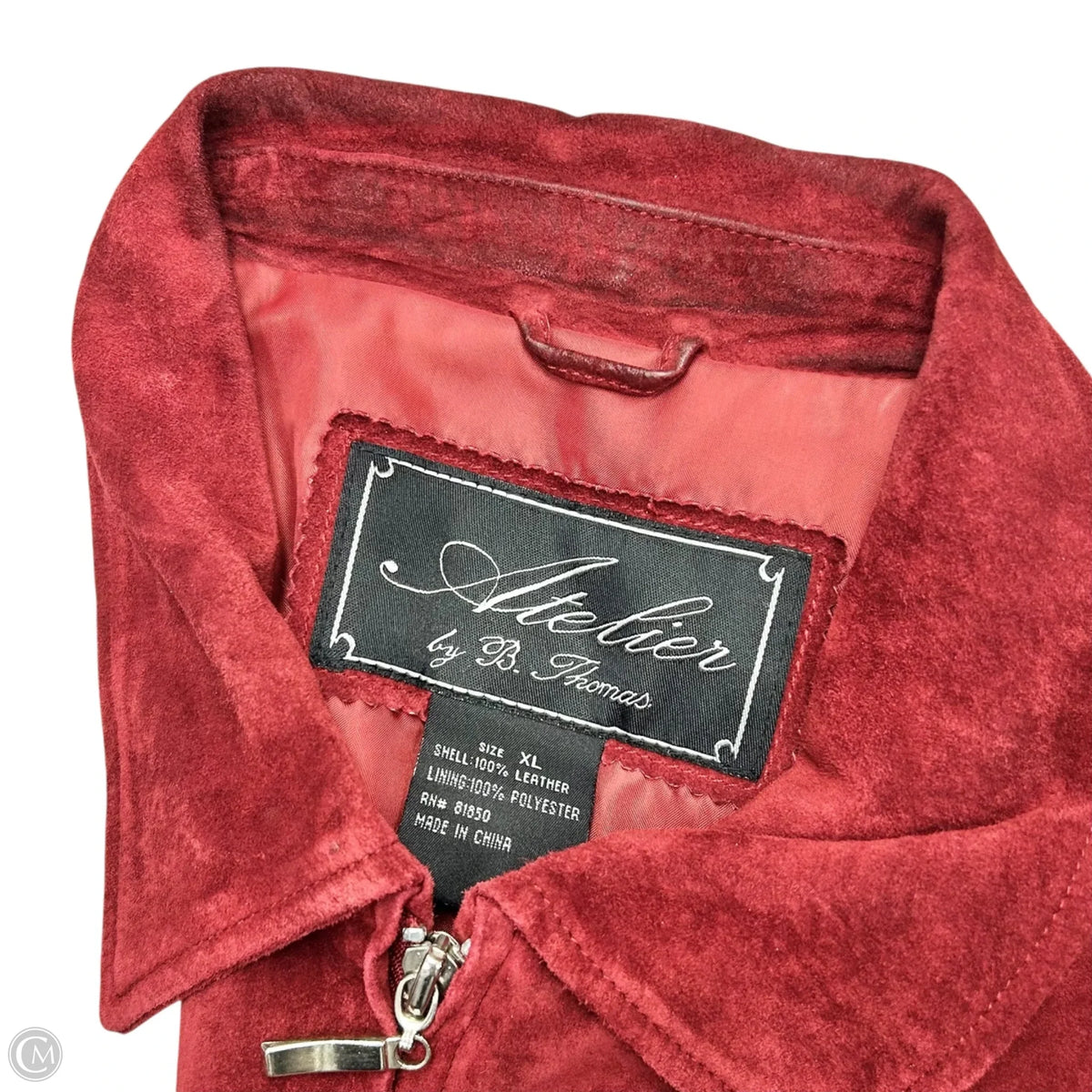 Jacket Leather By Atelier In Red, Size: Xl