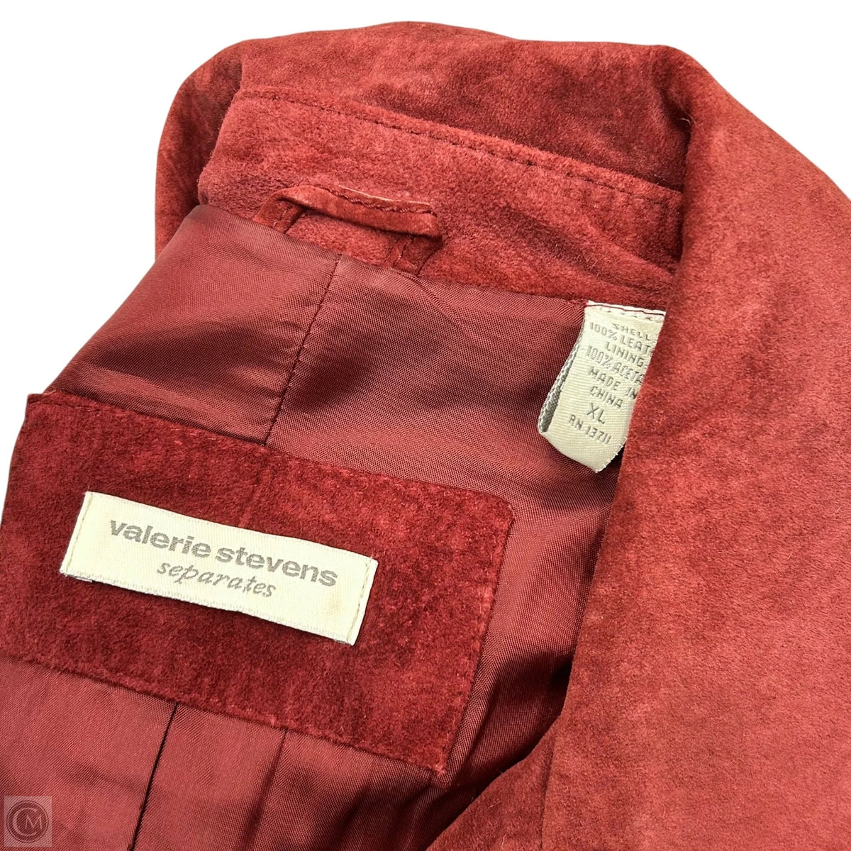 Jacket Leather By Valerie Stevens In Red, Size: Xl