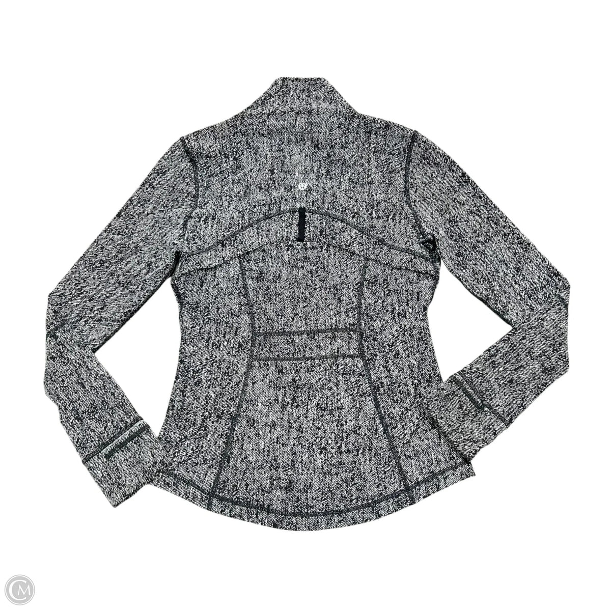 Athletic Jacket By Lululemon In Black & White, Size: M
