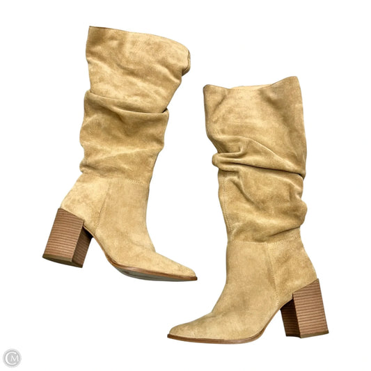 Boots Ankle Heels By Steve Madden In Tan, Size: 8