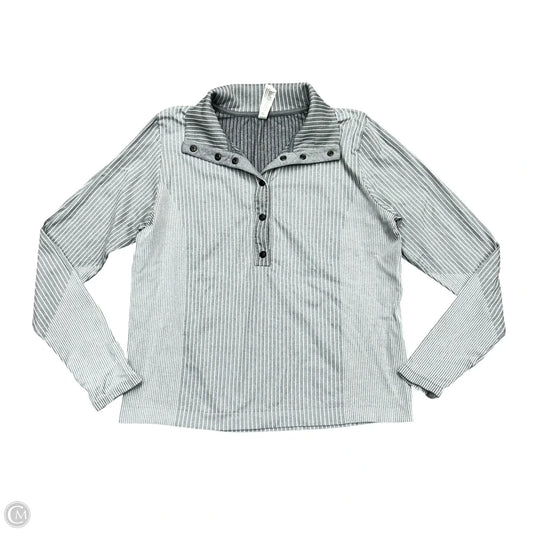 Athletic Top Long Sleeve Collar By Athleta In Grey, Size: Xl