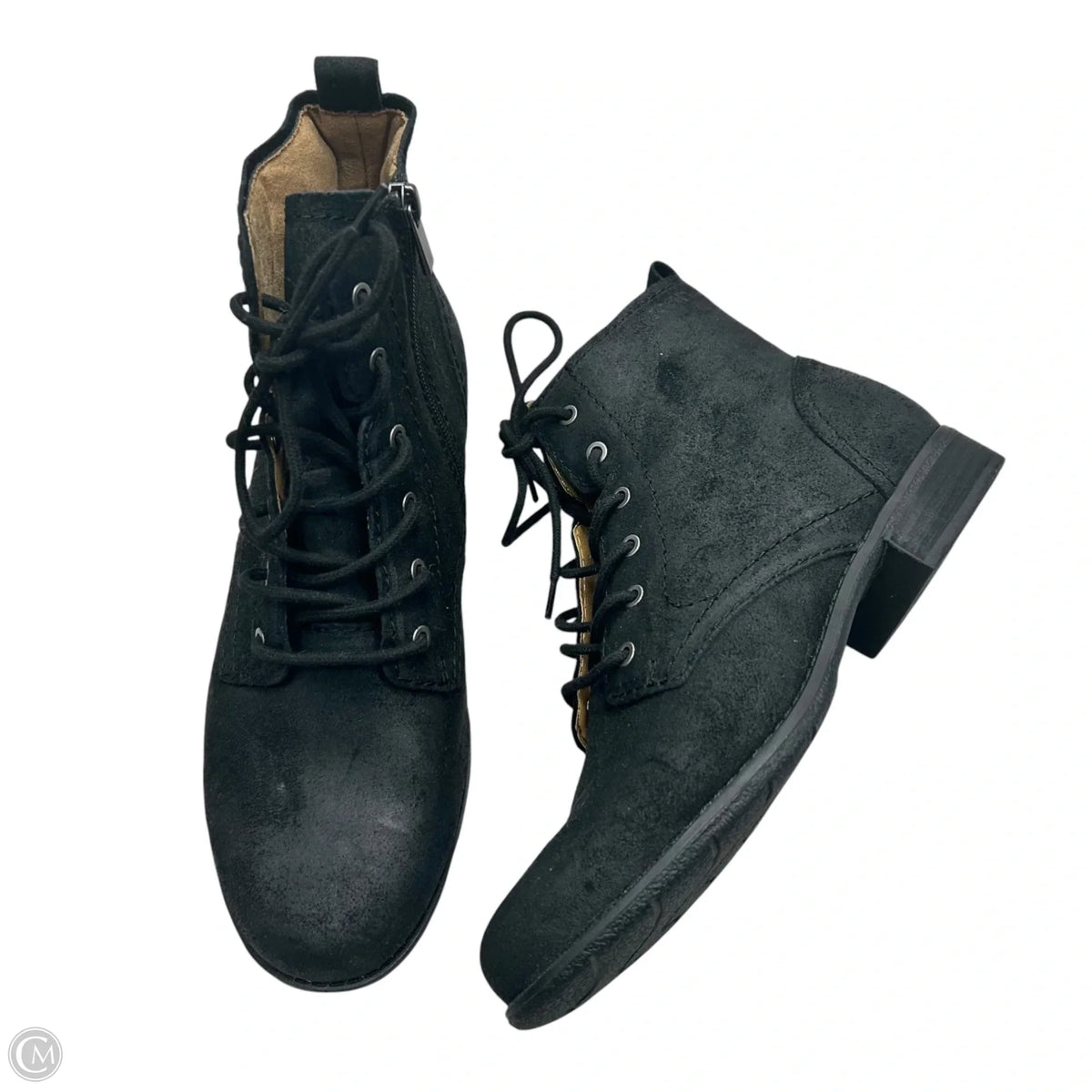 Boots Ankle Flats By Earth In Black, Size: 9.5
