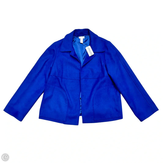 Jacket Shirt By Chicos In Blue, Size: M
