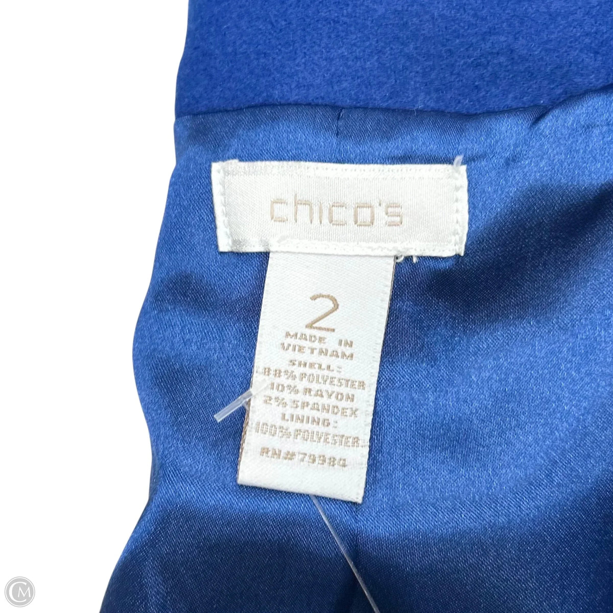 Jacket Shirt By Chicos In Blue, Size: M
