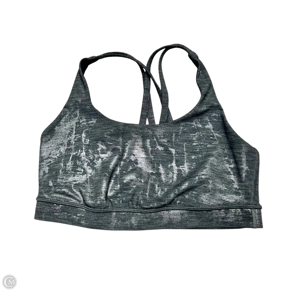 Athletic Bra By Lululemon In Grey & Silver, Size: M