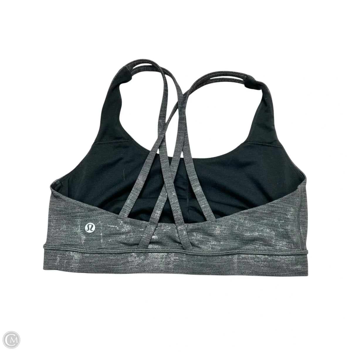 Athletic Bra By Lululemon In Grey & Silver, Size: M