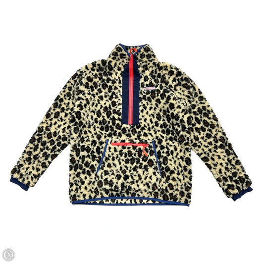 Jacket Faux Fur & Sherpa By Vineyard Vines In Leopard Print, Size: S