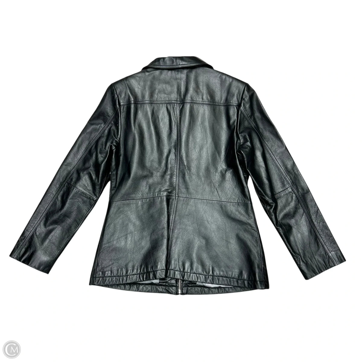 Jacket Leather By Wilsons Leather In Black, Size: L