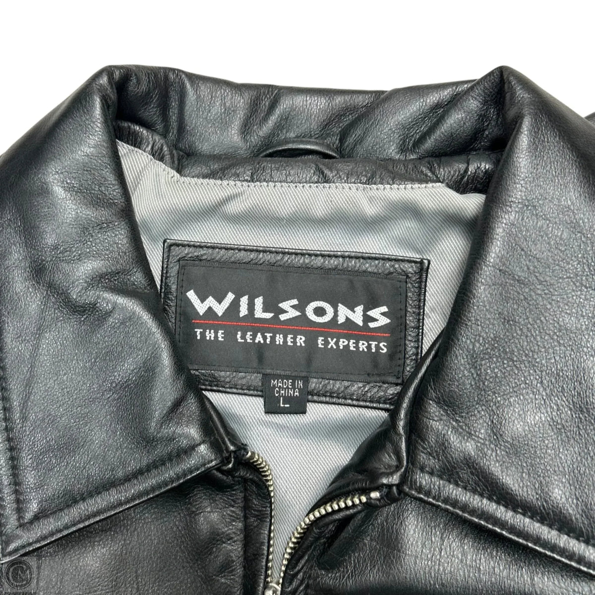 Jacket Leather By Wilsons Leather In Black, Size: L