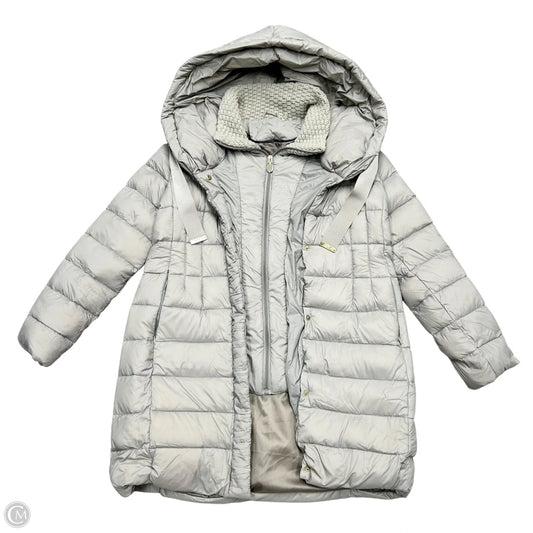 Coat Puffer & Quilted By Tahari In Grey, Size: L