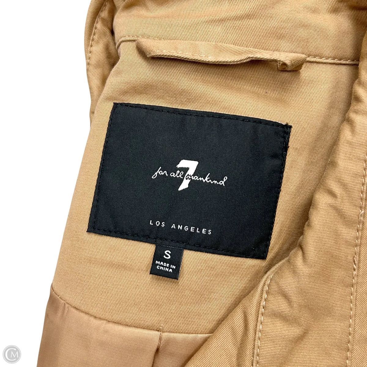 Jacket Other By 7 For All Mankind In Tan, Size: S