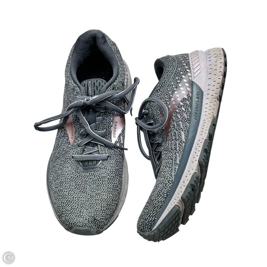 Shoes Athletic By Brooks In Grey & Purple, Size: 7.5