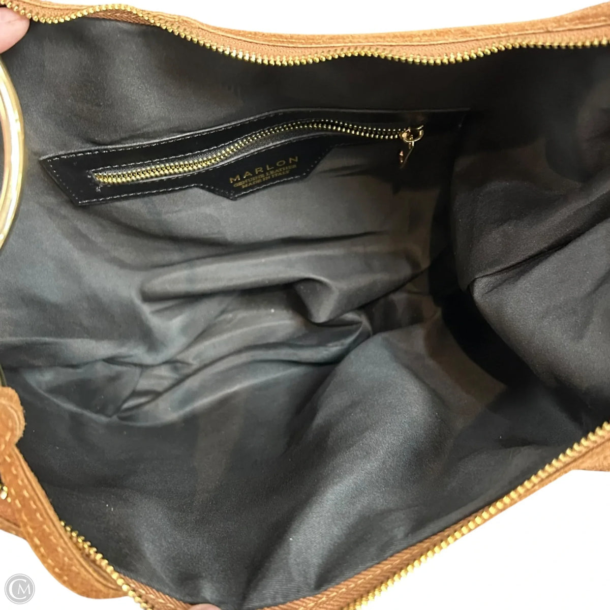 Handbag Leather By Marlon, Size: Large