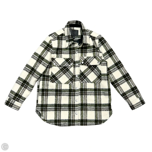 Jacket Shirt By Blanknyc In Cream & Green, Size: S