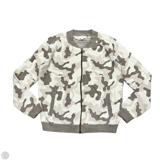 Sweater Cardigan By Barefoot Dreams In Camouflage Print, Size: S
