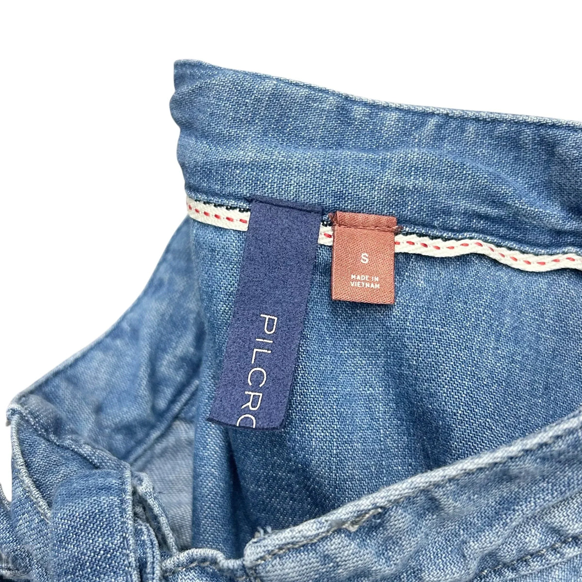 Top Long Sleeve By Pilcro In Blue Denim, Size: S