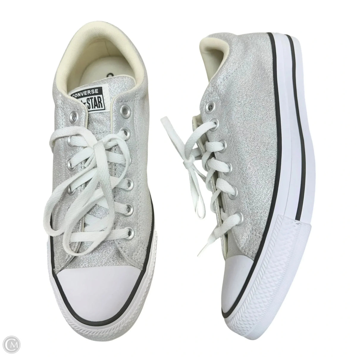 Shoes Sneakers By Converse In Silver, Size: 9.5