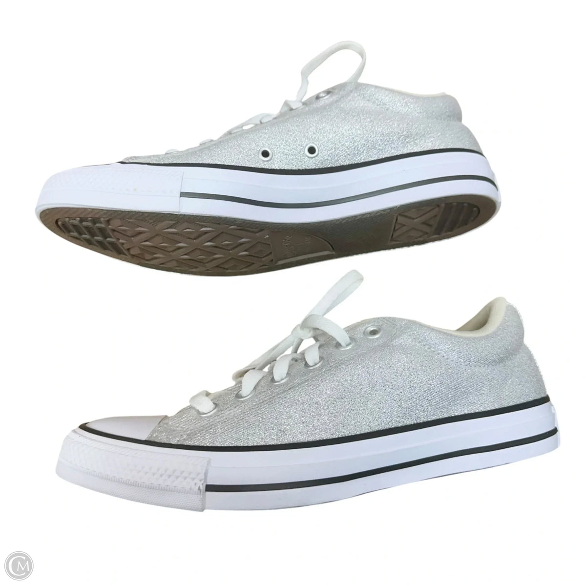 Shoes Sneakers By Converse In Silver, Size: 9.5