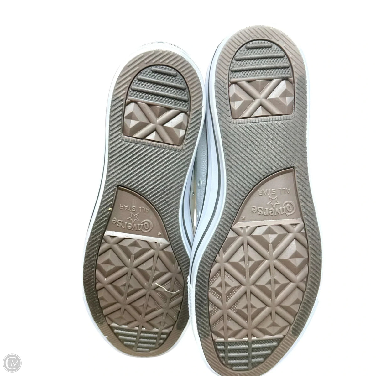 Shoes Sneakers By Converse In Silver, Size: 9.5