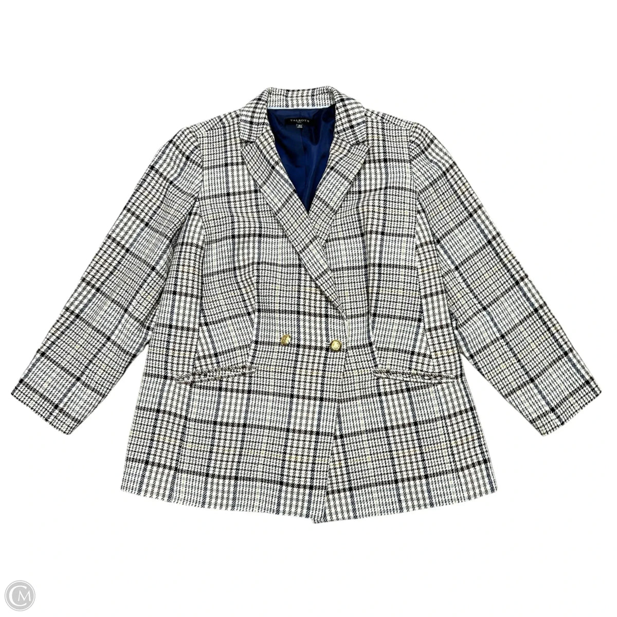 Blazer By Talbots In Plaid Pattern, Size: 2x