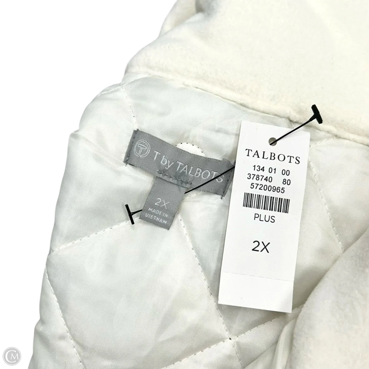 Jacket Puffer & Quilted By Talbots In Blue Red & White, Size: 2x