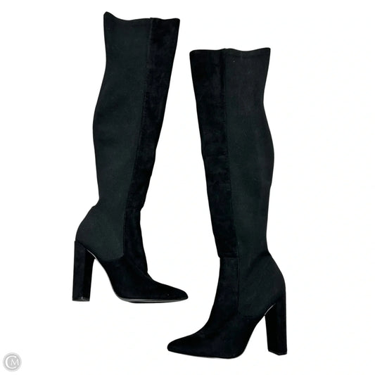 Boots Knee Heels By Steve Madden In Black, Size: 11