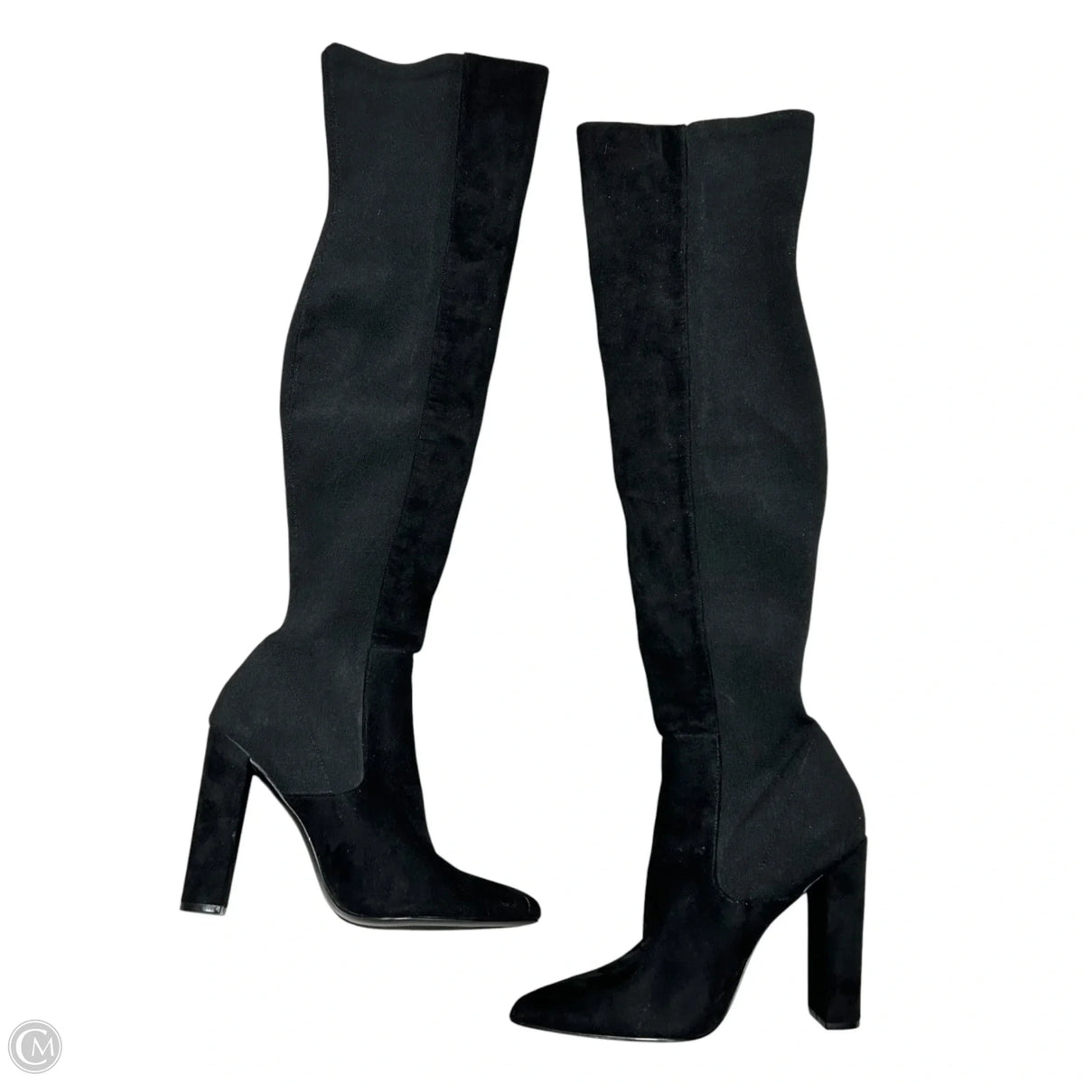 Boots Knee Heels By Steve Madden In Black, Size: 11