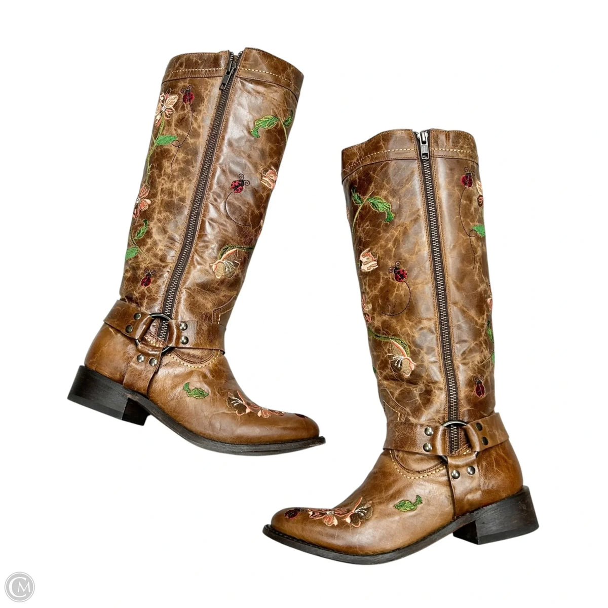 Boots Knee Flats By Dan Post In Brown, Size: 6.5