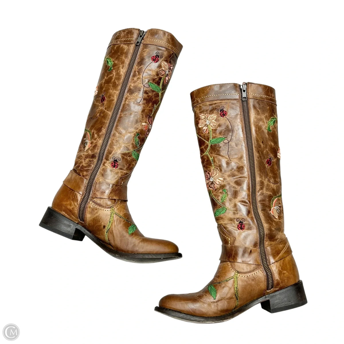 Boots Knee Flats By Dan Post In Brown, Size: 6.5