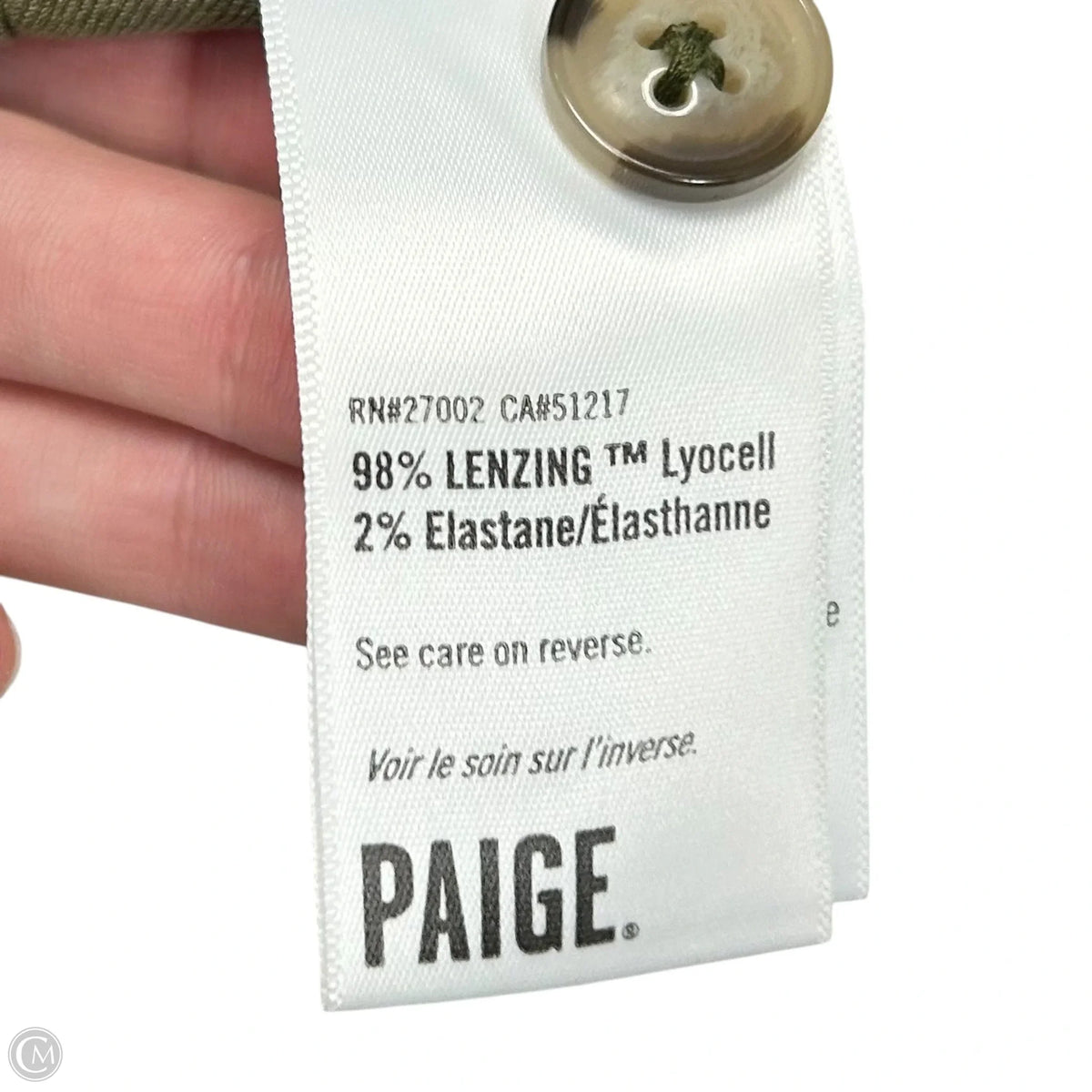 Jacket Denim By Paige In Green, Size: L