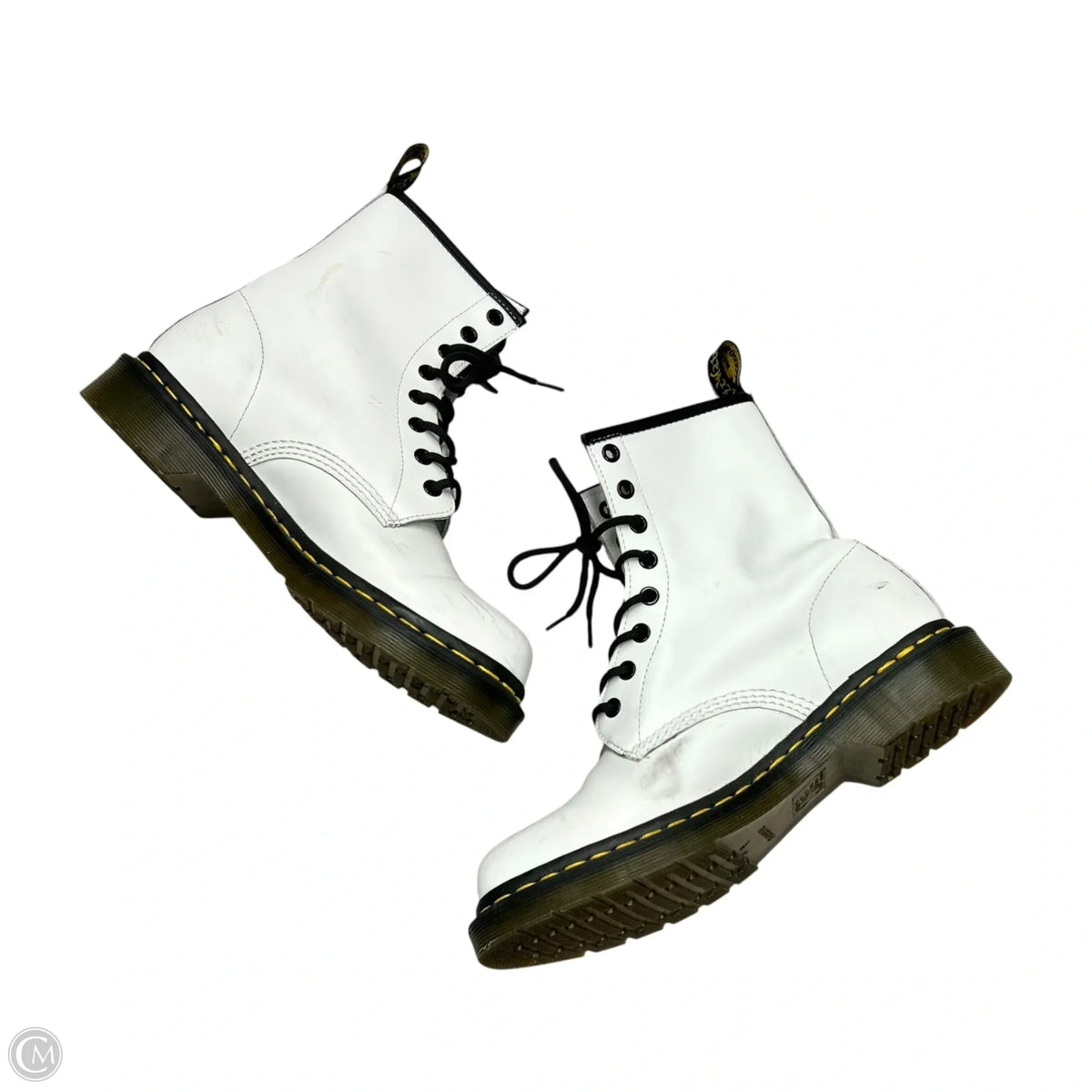 Boots Combat By Dr Martens In White, Size: 9