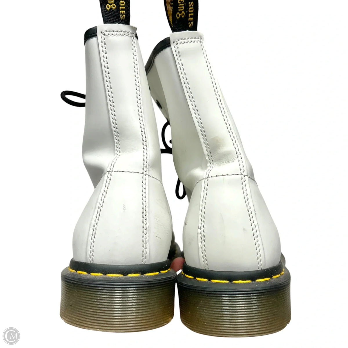Boots Combat By Dr Martens In White, Size: 9