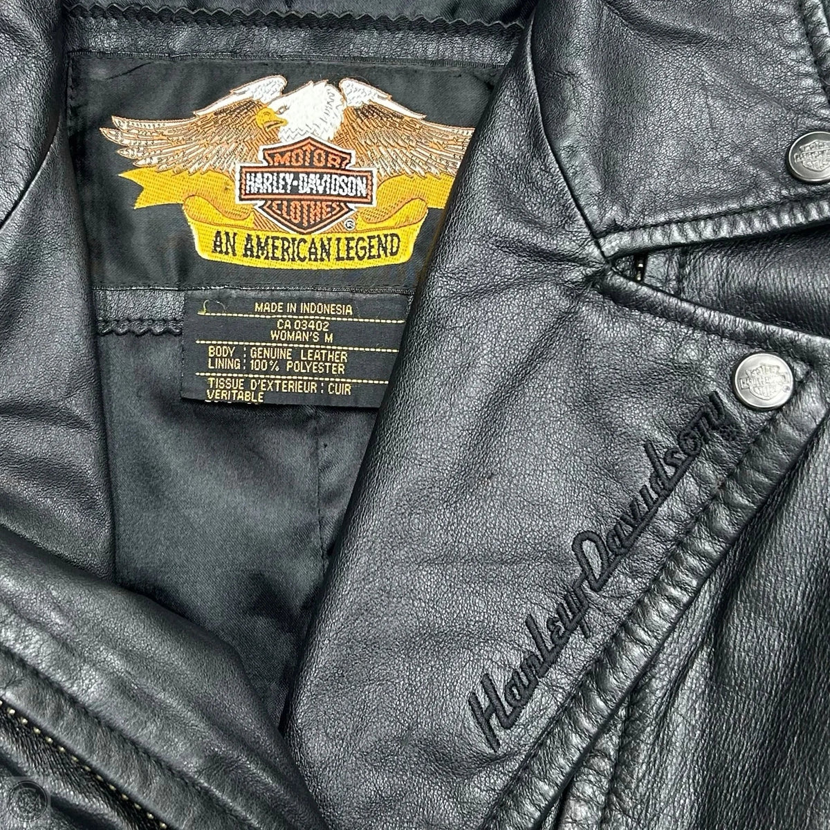 Coat Leather By Harley Davidson In Black, Size: M