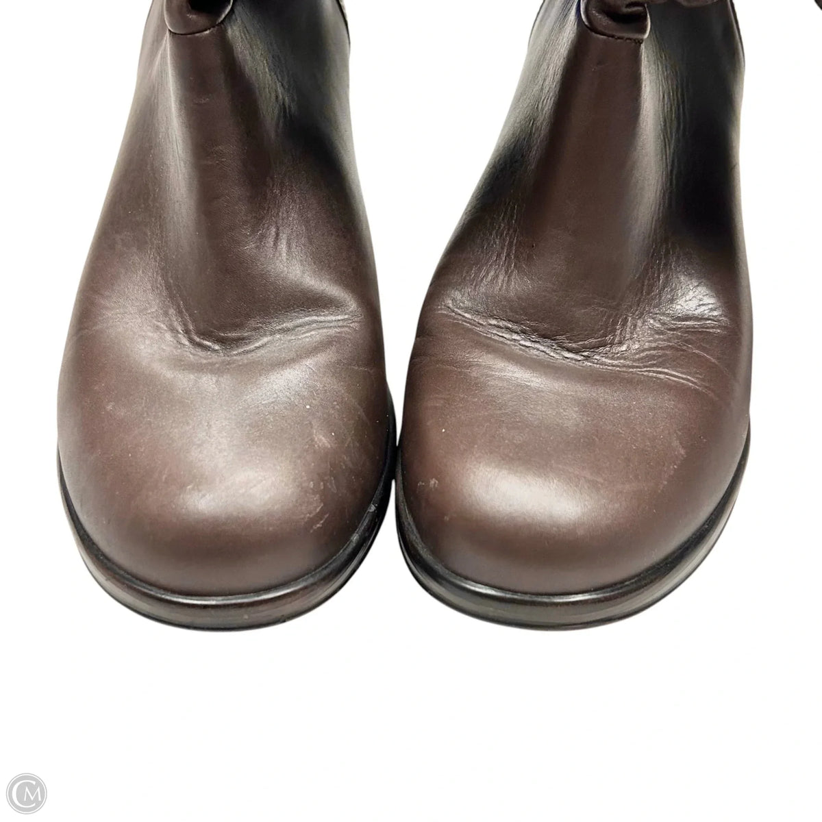Boots Ankle Heels By Dansko In Brown, Size: 8.5