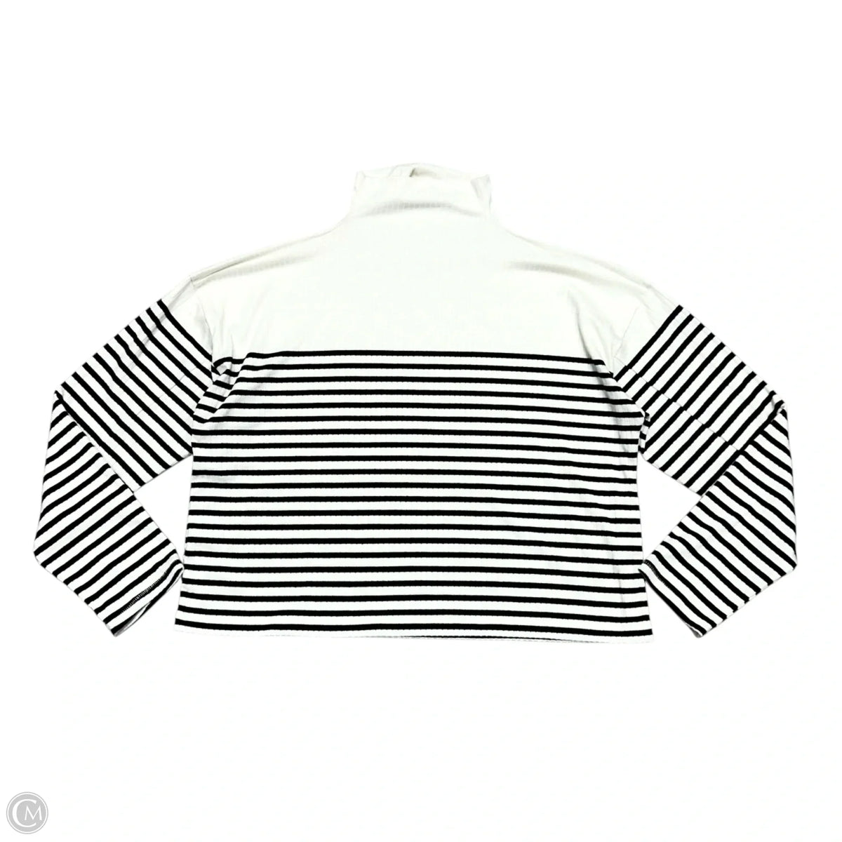 Top Long Sleeve By Rag And Bone In Black & White, Size: L