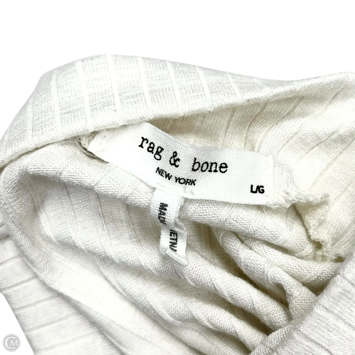 Top Long Sleeve By Rag And Bone In Black & White, Size: L