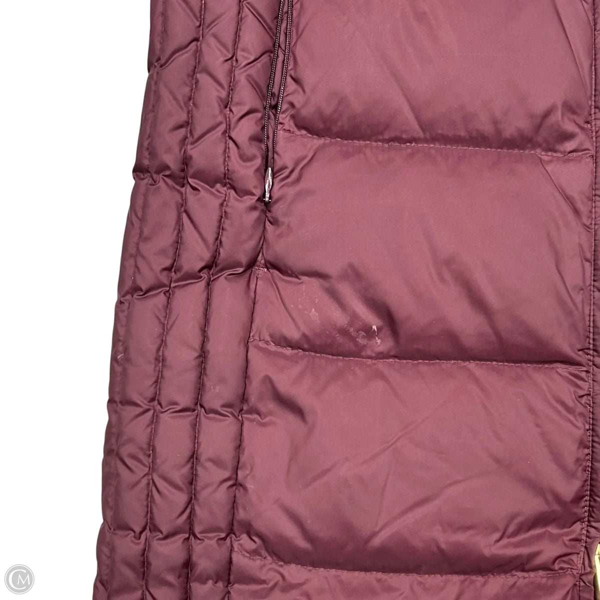 Coat Puffer & Quilted By Talbots In Maroon, Size: Sp