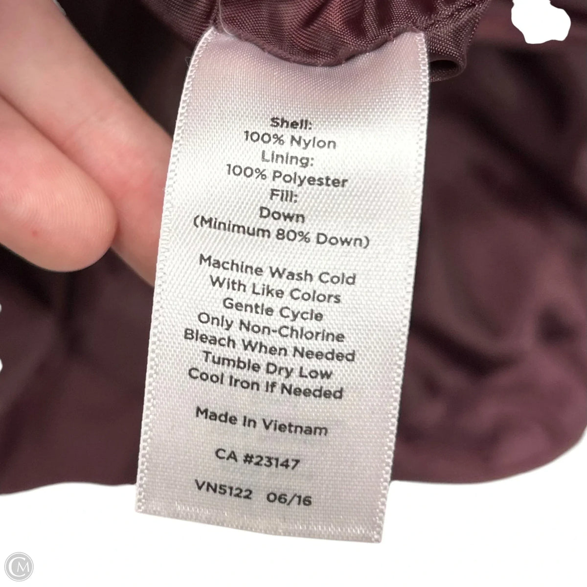 Coat Puffer & Quilted By Talbots In Maroon, Size: Sp