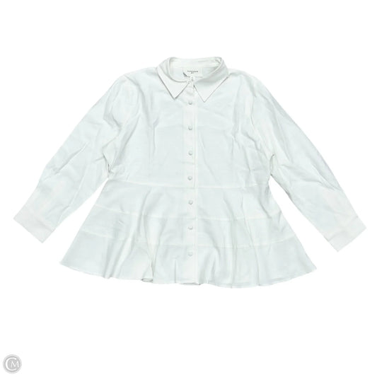Top Long Sleeve By Pomander Place In White, Size: Xl