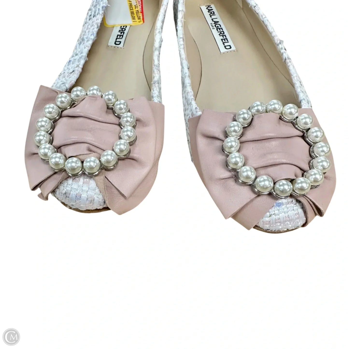 Shoes Designer By Karl Lagerfeld In Pink & White, Size: 7.5