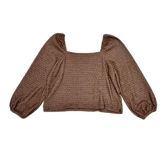 Top Long Sleeve By Madewell In Brown, Size: L