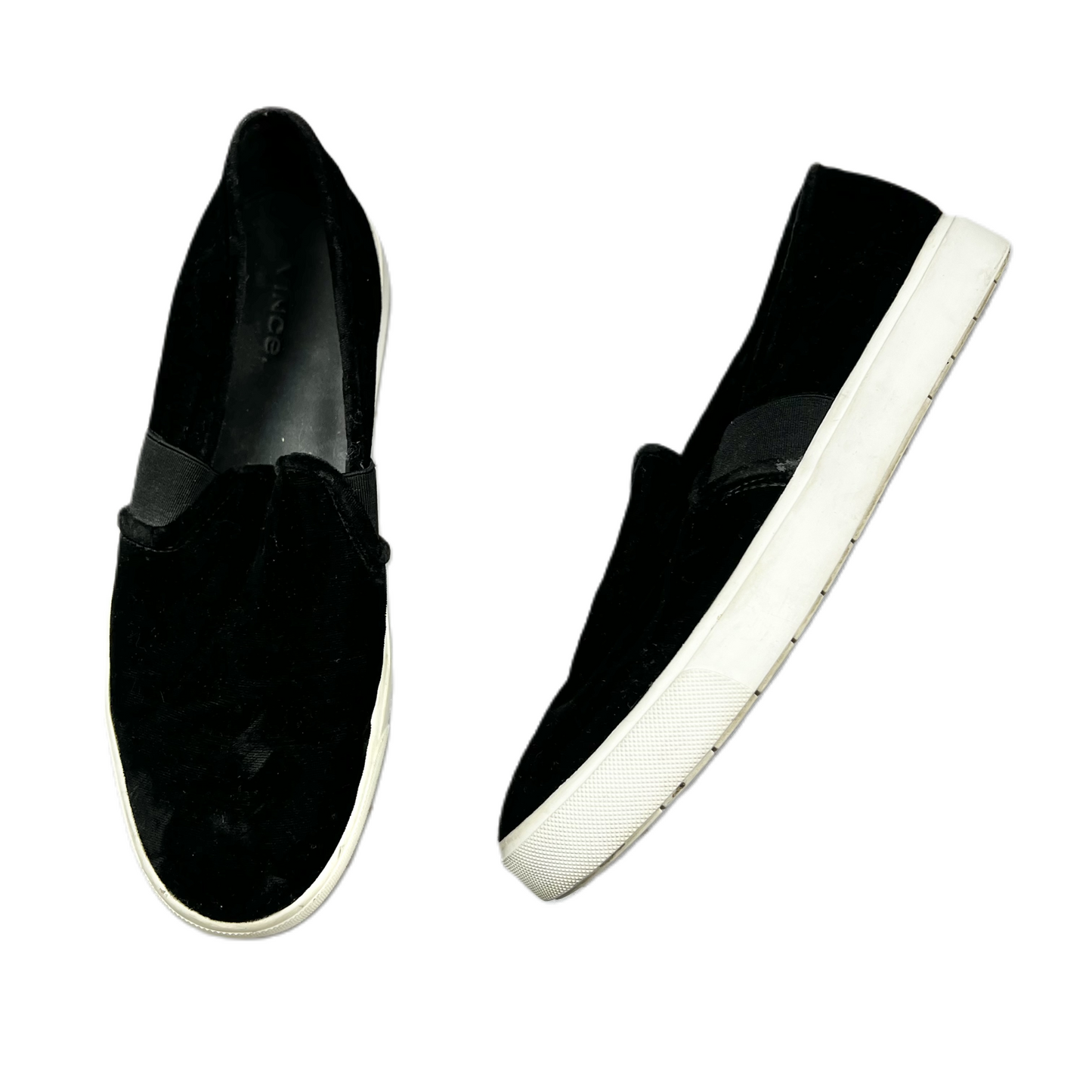 Black White Shoes Designer By Vince, Size: 8.5