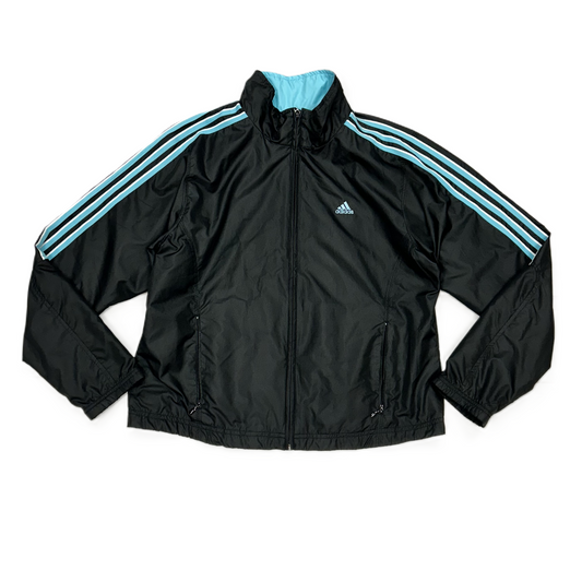 Black & Blue Athletic Jacket By Adidas, Size: L