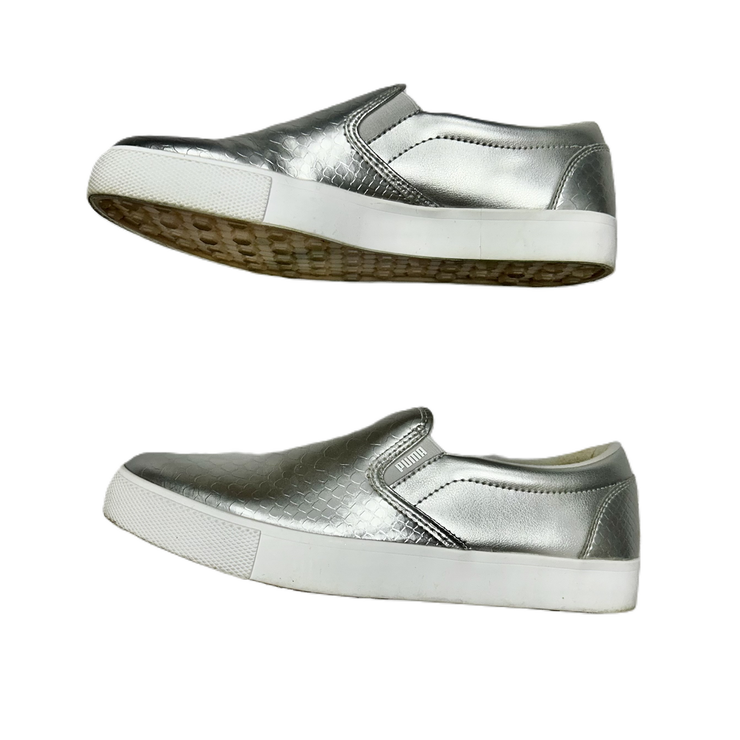 Silver Shoes Sneakers By Puma, Size: 7.5