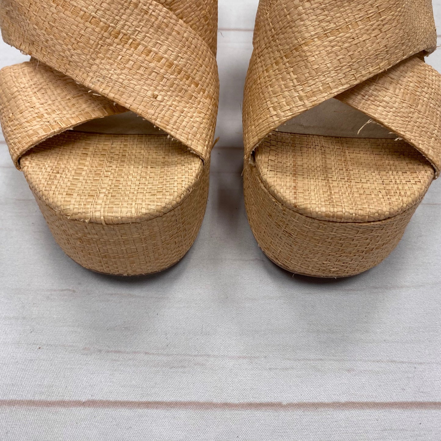 Cream Sandals Heels Wedge By Dolce Vita, Size: 10